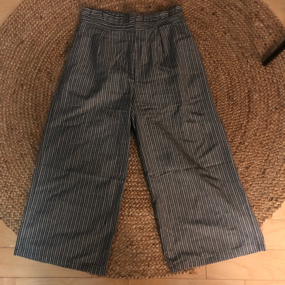 Stripped paper bag pants!